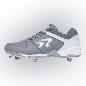 Ringor Flite Metal Softball Cleats PTT Size 9 USA Charcoal White NEW